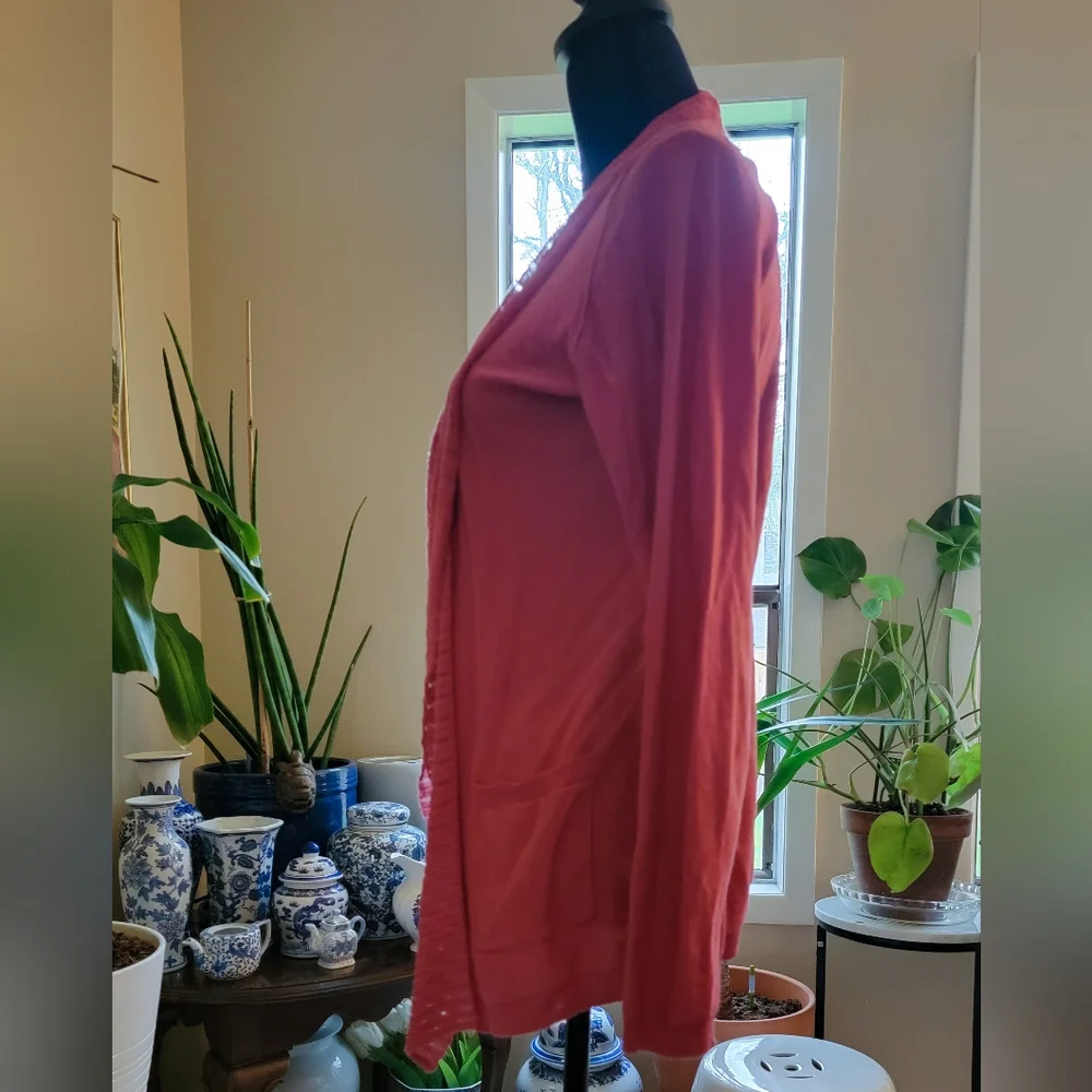 Banana Republic Red Open-Front Cardigan - Picture 3 of 7